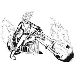 Dessin à colorier: Ghost Rider (Super-héros) #82057 - Coloriages à Imprimer Gratuits