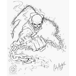 Dessin à colorier: Ghost Rider (Super-héros) #82069 - Coloriages à Imprimer Gratuits