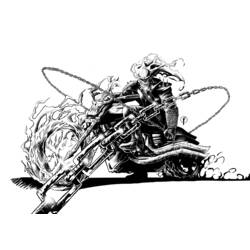 Dessin à colorier: Ghost Rider (Super-héros) #82077 - Coloriages à Imprimer Gratuits