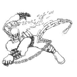 Dessin à colorier: Ghost Rider (Super-héros) #82215 - Coloriages à Imprimer Gratuits