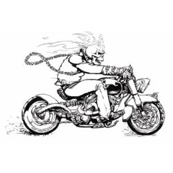 Dessin à colorier: Ghost Rider (Super-héros) #82234 - Coloriages à Imprimer Gratuits
