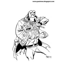 Dessin à colorier: Hellboy (Super-héros) #78618 - Coloriages à Imprimer Gratuits