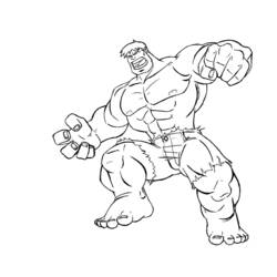 Dessin à colorier: Hulk (Super-héros) #79016 - Coloriages à Imprimer Gratuits