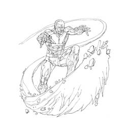 Dessin à colorier: Iceman (Super-héros) #83531 - Coloriages à Imprimer Gratuits