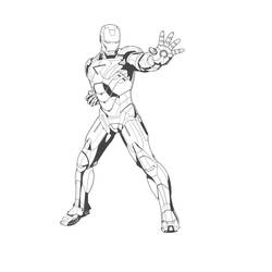Dessin à colorier: Iron Man (Super-héros) #80522 - Coloriages à Imprimer Gratuits