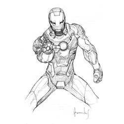 Dessin à colorier: Iron Man (Super-héros) #80535 - Coloriages à Imprimer Gratuits