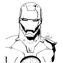 Dessin à colorier: Iron Man (Super-héros) #80551 - Coloriages à Imprimer Gratuits