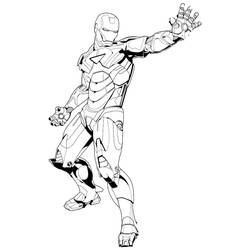 Dessin à colorier: Iron Man (Super-héros) #80663 - Coloriages à Imprimer Gratuits