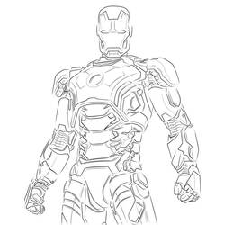Dessin à colorier: Iron Man (Super-héros) #80696 - Coloriages à Imprimer Gratuits