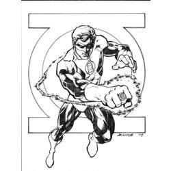 Dessin à colorier: Lanterne Verte (Super-héros) #81293 - Coloriages à Imprimer Gratuits