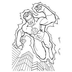 Dessin à colorier: Lanterne Verte (Super-héros) #81302 - Coloriages à Imprimer Gratuits