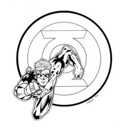 Dessin à colorier: Lanterne Verte (Super-héros) #81318 - Coloriages à Imprimer Gratuits