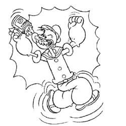 Dessin à colorier: Popeye (Super-héros) #84715 - Coloriages à Imprimer Gratuits