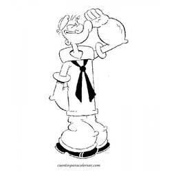 Dessin à colorier: Popeye (Super-héros) #84722 - Coloriages à Imprimer Gratuits