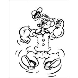 Dessin à colorier: Popeye (Super-héros) #84724 - Coloriages à Imprimer Gratuits