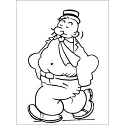 Dessin à colorier: Popeye (Super-héros) #84725 - Coloriages à Imprimer Gratuits