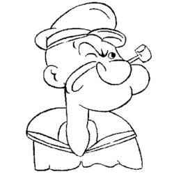 Dessin à colorier: Popeye (Super-héros) #84729 - Coloriages à Imprimer Gratuits