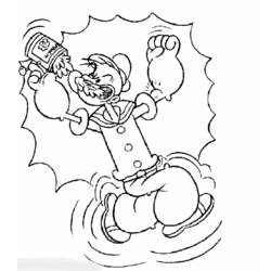 Dessin à colorier: Popeye (Super-héros) #84730 - Coloriages à Imprimer Gratuits