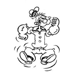 Dessin à colorier: Popeye (Super-héros) #84733 - Coloriages à Imprimer Gratuits