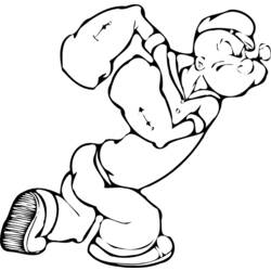 Dessin à colorier: Popeye (Super-héros) #84740 - Coloriages à Imprimer Gratuits