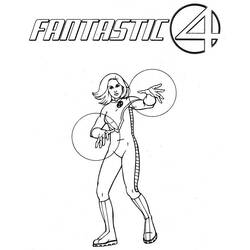 Dessin à colorier: Quatre Fantastiques (Super-héros) #76347 - Coloriages à Imprimer Gratuits