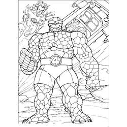 Dessin à colorier: Quatre Fantastiques (Super-héros) #76356 - Coloriages à Imprimer Gratuits