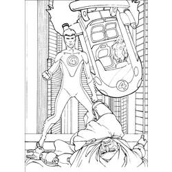 Dessin à colorier: Quatre Fantastiques (Super-héros) #76407 - Coloriages à Imprimer Gratuits