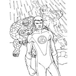 Dessin à colorier: Quatre Fantastiques (Super-héros) #76499 - Coloriages à Imprimer Gratuits