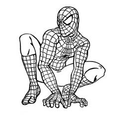 Dessin à colorier: Spiderman (Super-héros) #78648 - Coloriages à Imprimer Gratuits