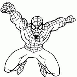 Dessin à colorier: Spiderman (Super-héros) #78649 - Coloriages à Imprimer Gratuits