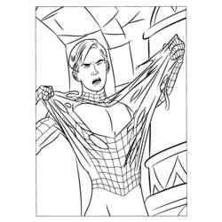 Dessin à colorier: Spiderman (Super-héros) #78650 - Coloriages à Imprimer Gratuits