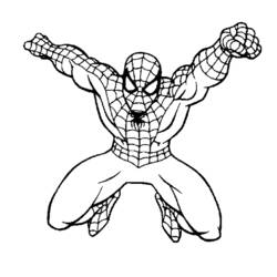 Dessin à colorier: Spiderman (Super-héros) #78656 - Coloriages à Imprimer Gratuits