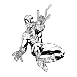 Dessin à colorier: Spiderman (Super-héros) #78667 - Coloriages à Imprimer Gratuits