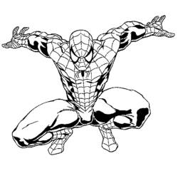 Dessin à colorier: Spiderman (Super-héros) #78690 - Coloriages à Imprimer Gratuits