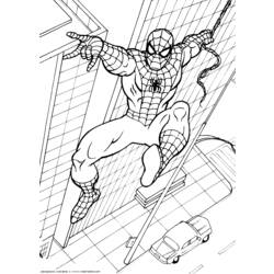 Dessin à colorier: Spiderman (Super-héros) #78703 - Coloriages à Imprimer Gratuits