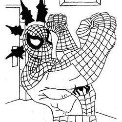 Dessin à colorier: Spiderman (Super-héros) #78706 - Coloriages à Imprimer Gratuits