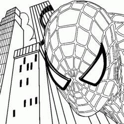 Dessin à colorier: Spiderman (Super-héros) #78727 - Coloriages à Imprimer Gratuits