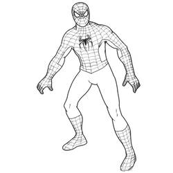 Dessin à colorier: Spiderman (Super-héros) #78772 - Coloriages à Imprimer Gratuits