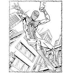 Dessin à colorier: Spiderman (Super-héros) #78808 - Coloriages à Imprimer Gratuits