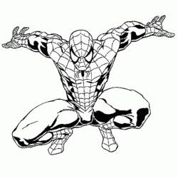 Dessin à colorier: Spiderman (Super-héros) #78859 - Coloriages à Imprimer Gratuits
