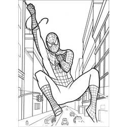 Dessin à colorier: Spiderman (Super-héros) #78908 - Coloriages à Imprimer Gratuits