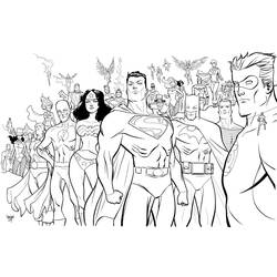 Dessin à colorier: Super Héros DC Comics (Super-héros) #80122 - Coloriages à Imprimer Gratuits