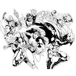 Dessin à colorier: Super Héros DC Comics (Super-héros) #80396 - Coloriages à Imprimer Gratuits