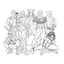 Dessin à colorier: Super Héros Marvel (Super-héros) #80078 - Coloriages à Imprimer Gratuits