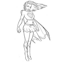 Dessin à colorier: Supergirl (Super-héros) #83934 - Coloriages à Imprimer Gratuits