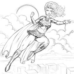 Dessin à colorier: Supergirl (Super-héros) #83938 - Coloriages à Imprimer Gratuits