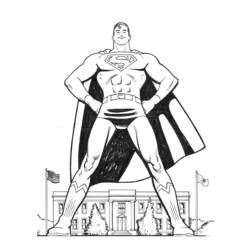 Dessin à colorier: Superman (Super-héros) #83612 - Coloriages à Imprimer Gratuits