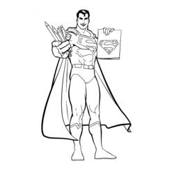 Dessin à colorier: Superman (Super-héros) #83618 - Coloriages à Imprimer Gratuits