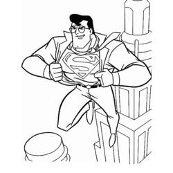 Dessin à colorier: Superman (Super-héros) #83621 - Coloriages à Imprimer Gratuits