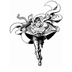 Dessin à colorier: Superman (Super-héros) #83726 - Coloriages à Imprimer Gratuits